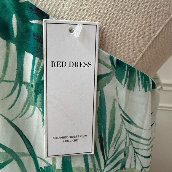 NWT Aura Women's Sleeveless Flutter Side Chiffon Maxi Dress Green Frond Print $1 - Picture 6 of 7